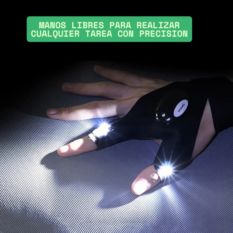 Guantes Con Linterna Luz Led